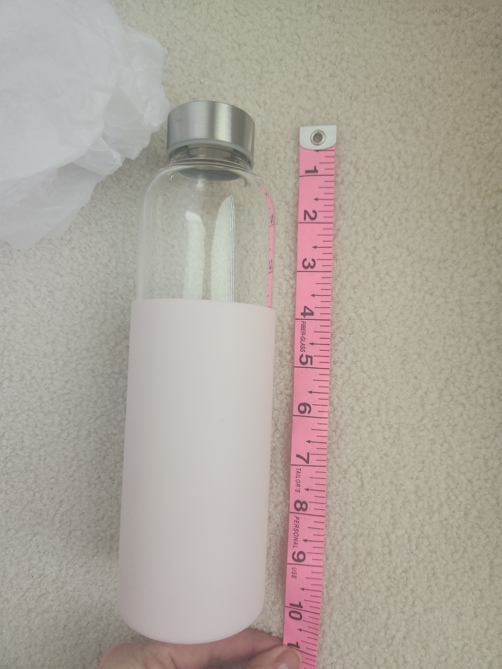 Kylie Cosmetics 20 Oz Glass Water Bottle Pink - Picture 4 of 11